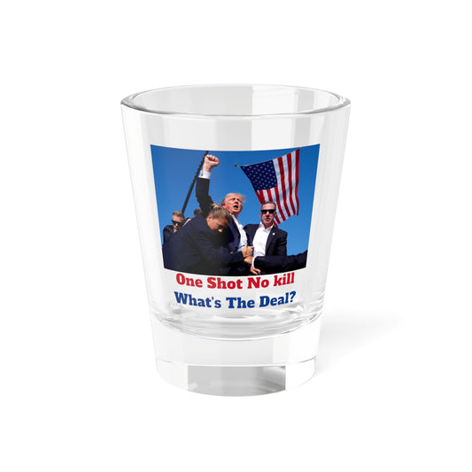 Donald Trump Shooting Shot Glass, 1.5oz